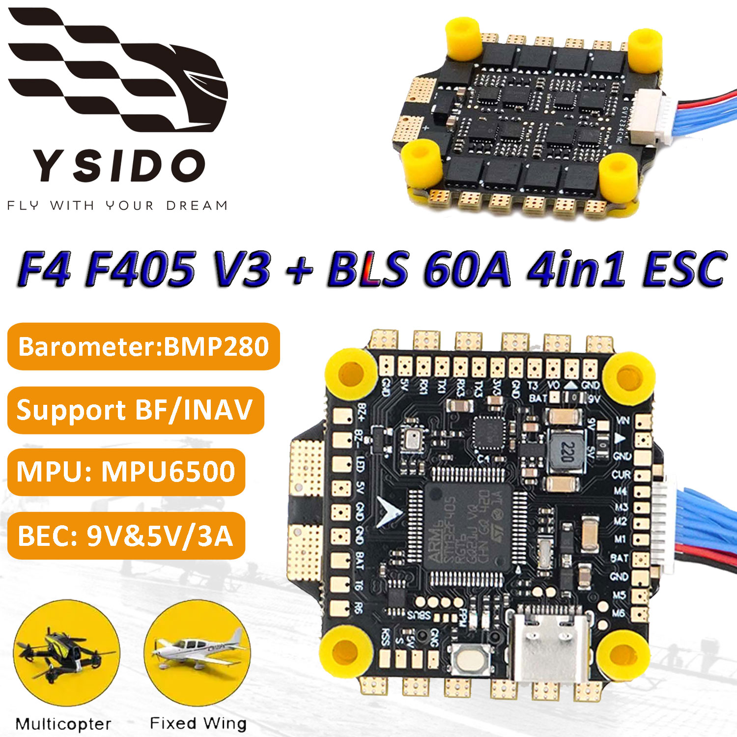 Rc Plane Hobby Zone - F405 V3 وحدة تحكم في الطيران
