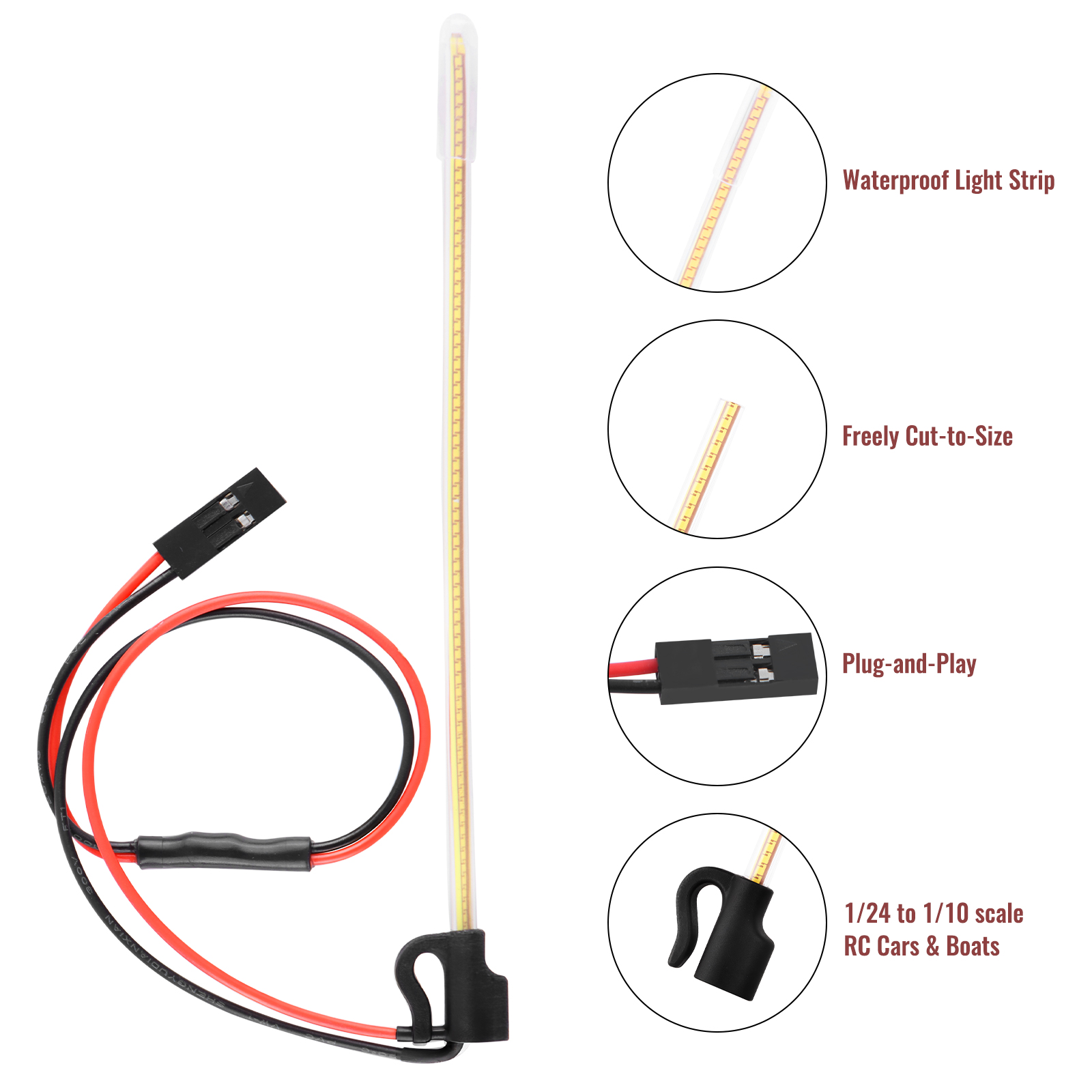 مود راكس 2 قطعة أضواء LED لهوا - مراجعة Rc Hobby Nook وسعره